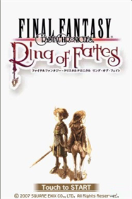 Final Fantasy Ring of Fates -DS