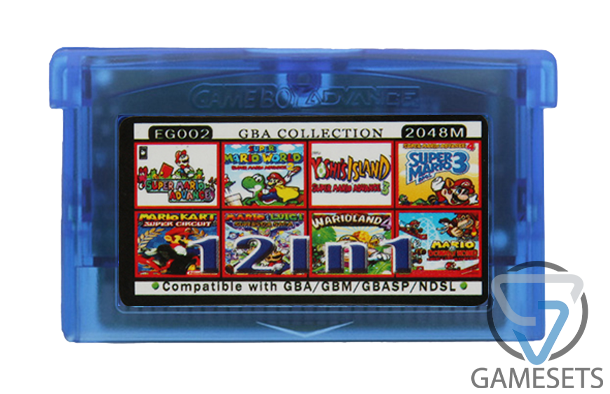 12 in 1 Mario Gameboy Advance - GBA Multicart